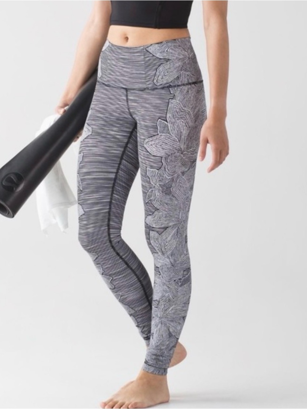 Lululemon Wunder Under Pant Luxtreme Dottie Tribe White Black